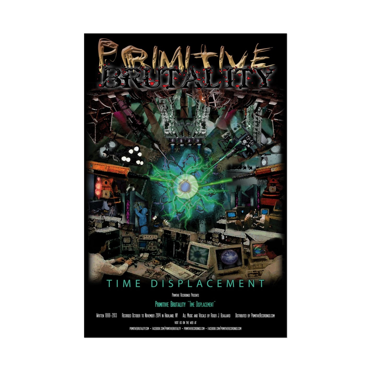 Primitive Brutality - Time Displacement 24x36 Semi-Gloss Poster