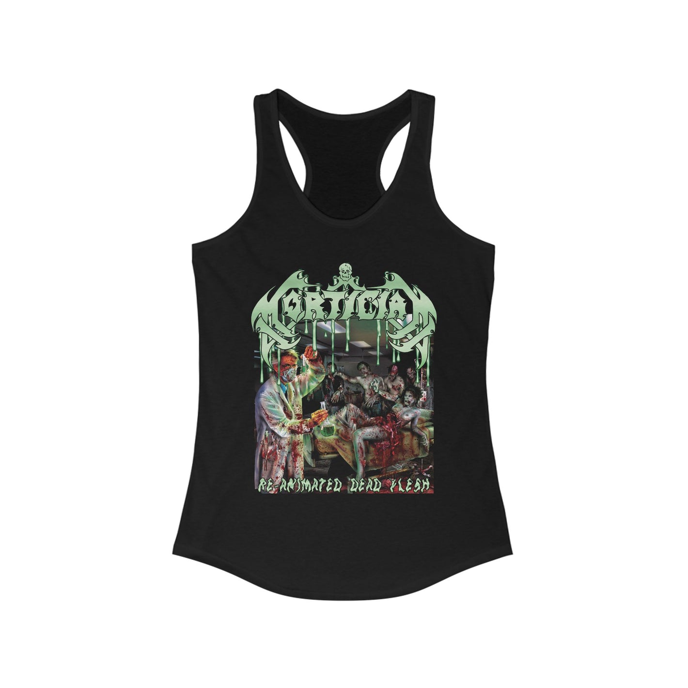 Mortician - Reanimated Dead Flesh Ladies Racerback Tank Top