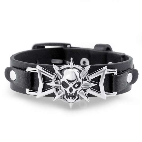 PU Leather Skull Star Bracelet