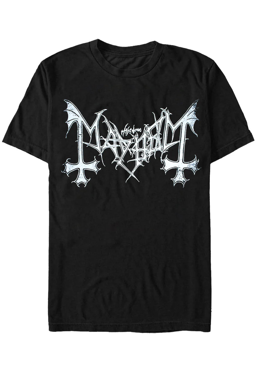 Mayhem White Logo T-Shirt