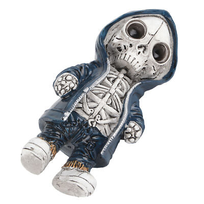 Skeleton Boy Dark Blue Resin Statue