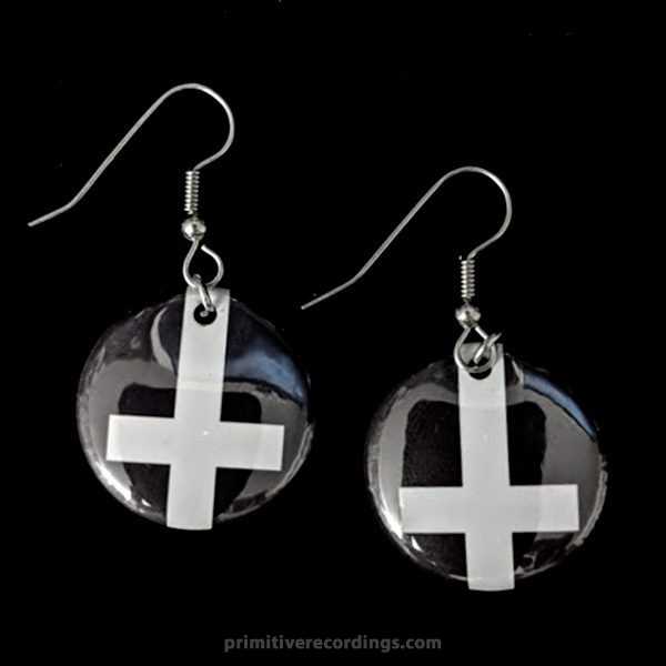 Inverted Cross 1 Inch Earrings