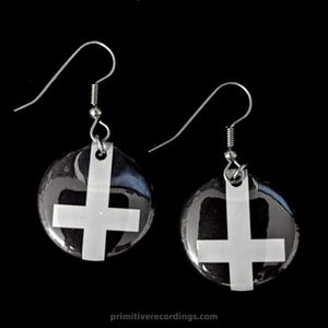 Inverted Cross 1 Inch Earrings