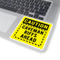 Caution Caveman Riffs Ahead Square Stickers