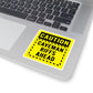 Caution Caveman Riffs Ahead Square Stickers