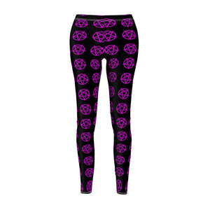 Purple Pentagram Women's Casual Leggings