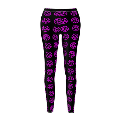 Purple Pentagram Women's Casual Leggings