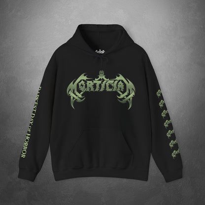 Darkest Day Of Horror Hooded Sweatshirt w Printed Sleeves