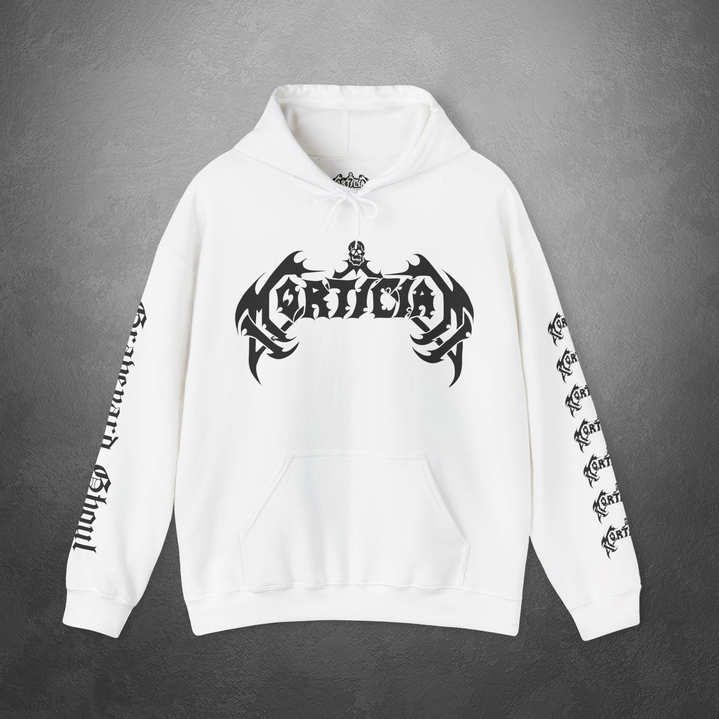 Graveyard Ghoul Hooded Sweatshirt w Printed Sleeves