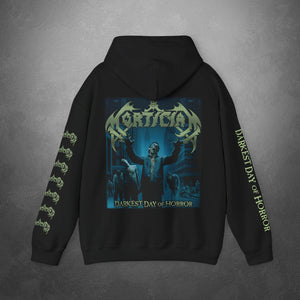 Darkest Day Of Horror Hooded Sweatshirt w Printed Sleeves