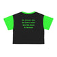 Mortician Green Logo Drip AOP Crop Tee