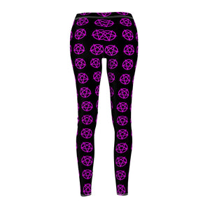 Purple Pentagram Women's Casual Leggings