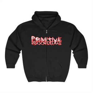 Primitive Recordings Logo Full Zip Hooded Sweatshirt