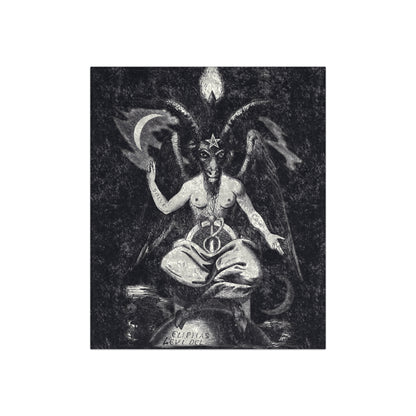 Baphomet Crushed Velvet Blanket