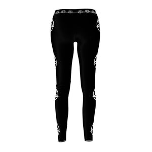 White Pentagram Women's Casual Leggings