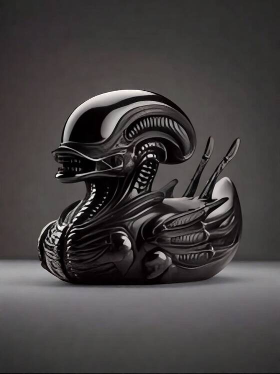 Alien Duck Figurine Statue