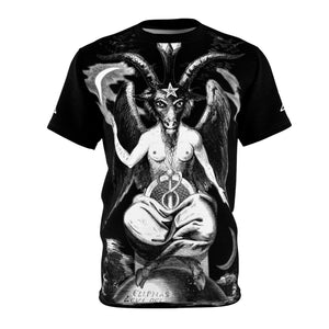 Baphomet Sigl Back Print Pentagram Sleeves AOP Cut & Sew Tee