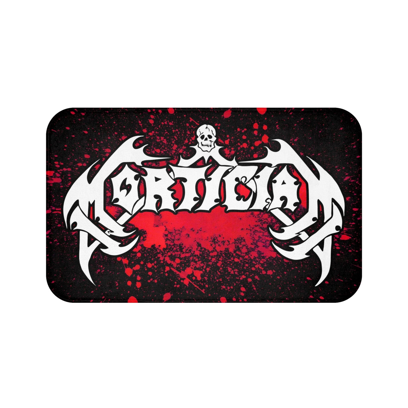 Mortician Logo Splatter Bath Mat