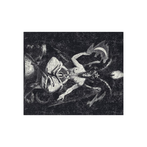 Baphomet Crushed Velvet Blanket