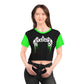 Mortician Green Logo Drip AOP Crop Tee