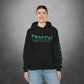 Time Displacement Hooded Sweatshirt w Printed Sleeves