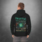 Time Displacement Hooded Sweatshirt w Printed Sleeves