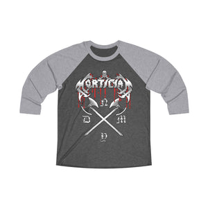 Mortician NYDM Unisex Tri-Blend 3\4 Raglan Tee