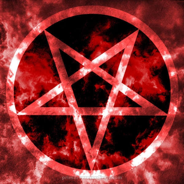 Pentagram in Red Clouds 3x3 Foot Flag