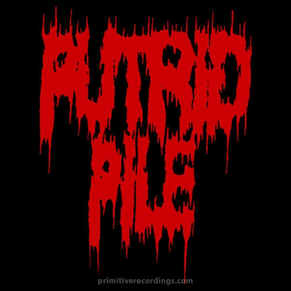 Putrid Pile Red Logo Flag 3x3 Foot Flag