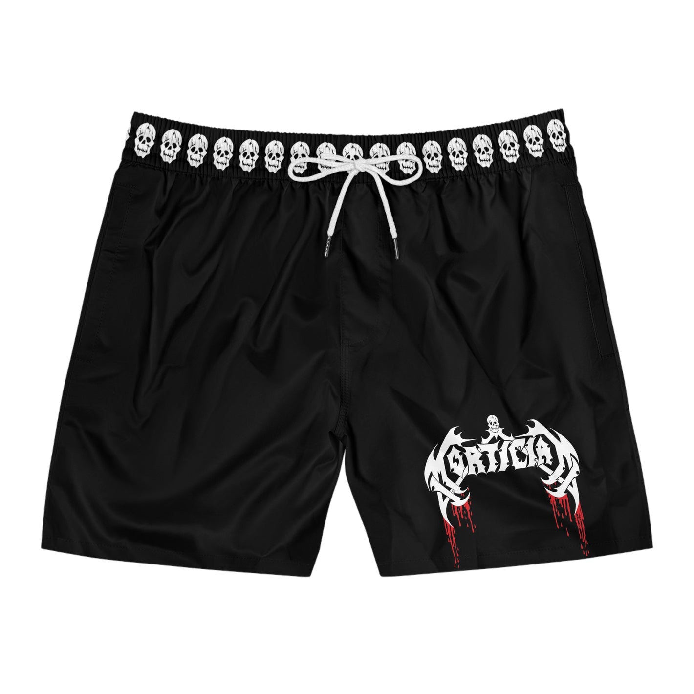 Mortician Classic Logo Men's Mid-Length Swim Shorts (AOP)