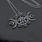 Triple Moon Pentagram Necklace