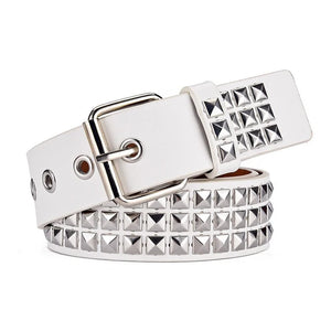 White Studded Belt