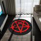 Red Pentagram Giant 5 Foot Circle Rug