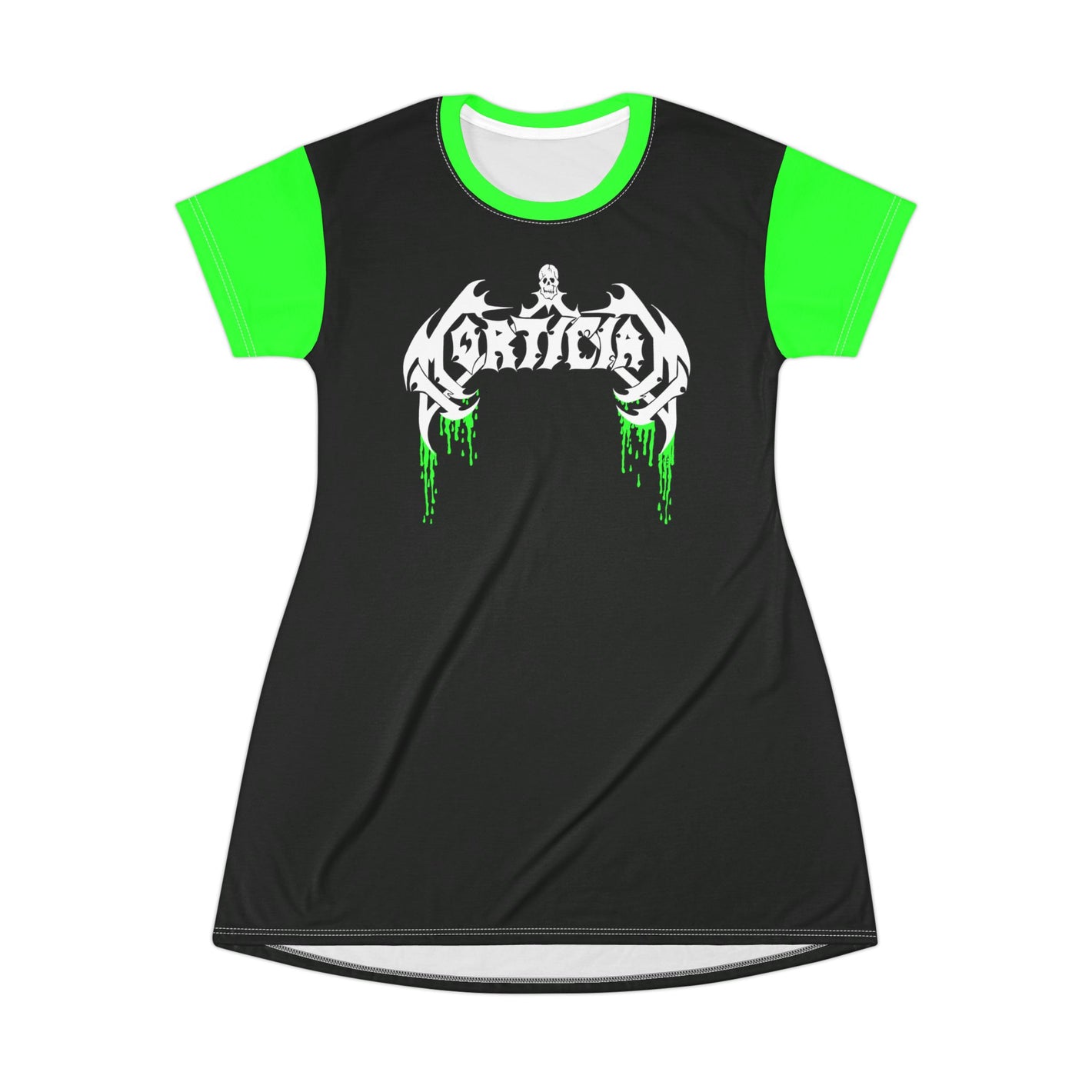 Mortician Green Logo All Over Print T-Shirt Dress