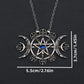 Triple Moon Pentagram Necklace