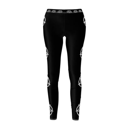 White Pentagram Women's Casual Leggings