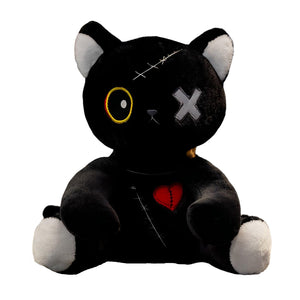 Black Franken-Cat Plushie