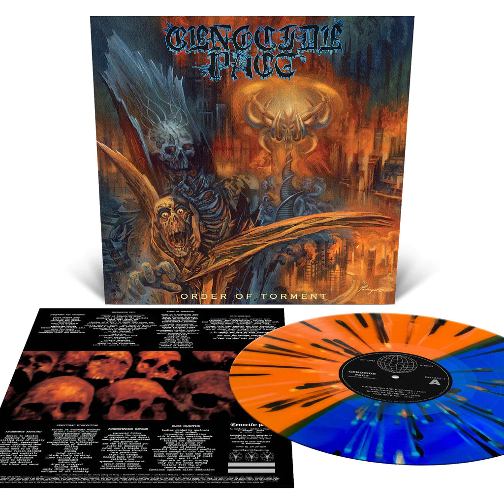 Order of Torment Blue and Orange Half 'n Half with Splatter 12 Inch Vinyl Record