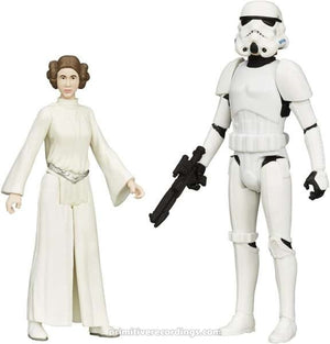 Luke Skywalker in Stormtrooper Disguise and Princess Leia Mission Series Action Figures