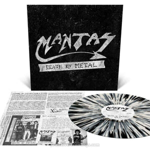 Death By Metal White with Black Splatter 12 Inch Vinyl