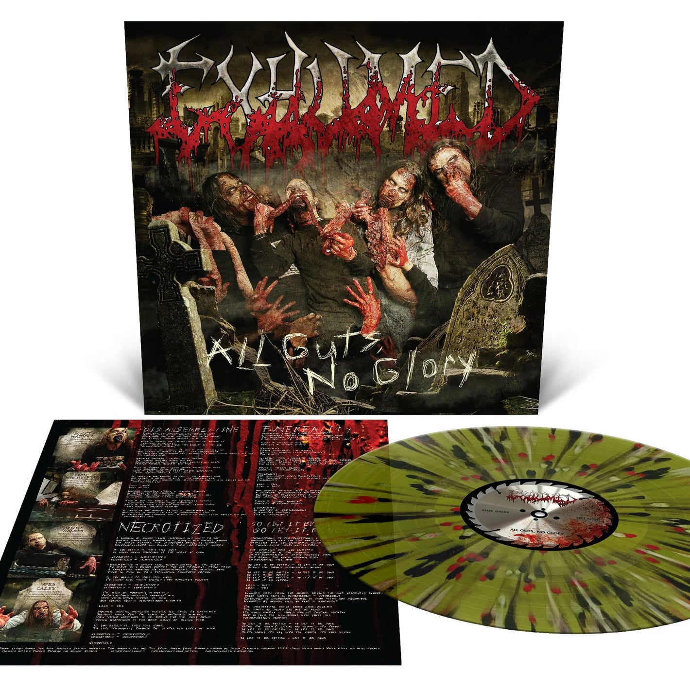 All Guts, No Glory Swamp Green with Splatter 12 Inch Vinyl Record