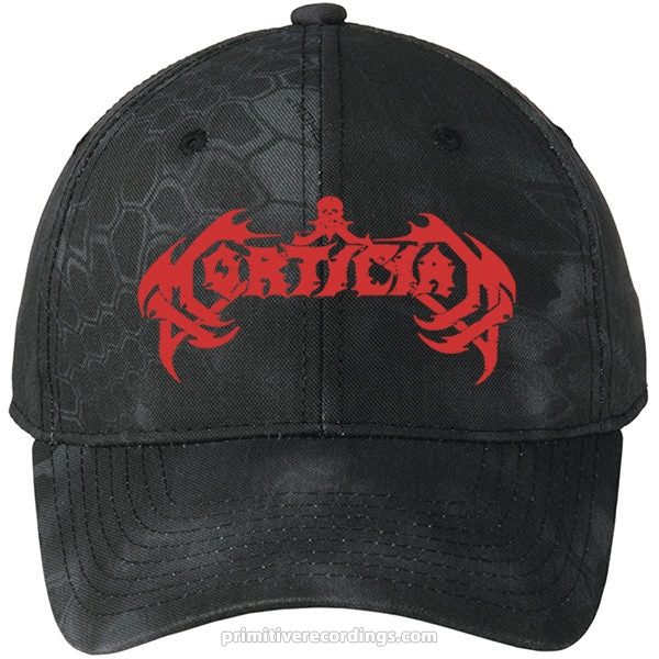 Mortician Red Logo Kryptek Typhon Camo Hat