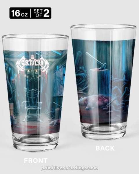 Hacked Up For Barbecue 16 oz Pint Glass Set of Two