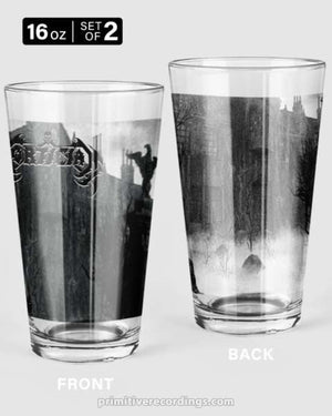 Mortal Massacre 16 oz Pint Glass Set of Two