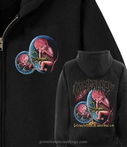 Intrauterine Cannibalism Zipper Hoodie