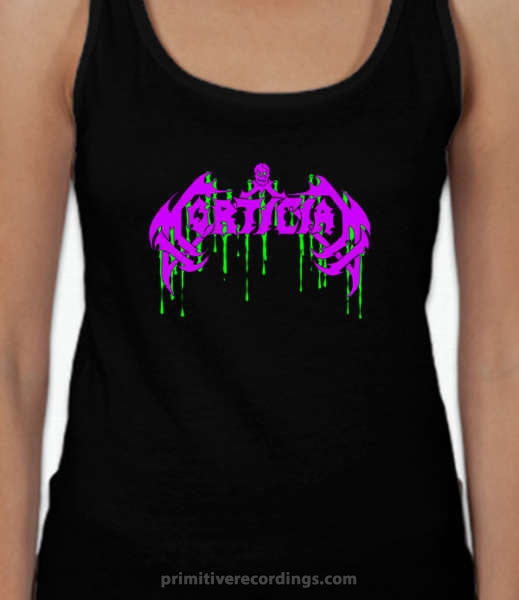 Toxic Purple Mortician Logo Ladies Racerback