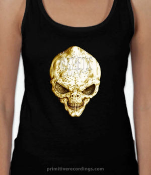 Alien Skull Ladies Racerback