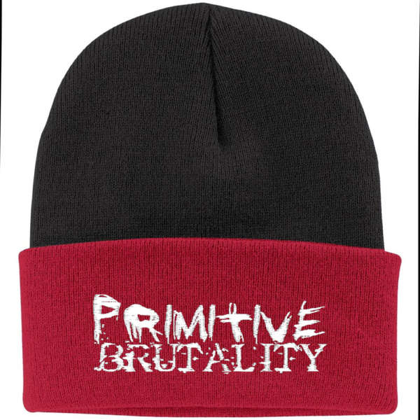 Primitive Brutality White Logo Re Black Beanie