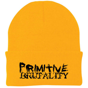 Primitive Brutality Terrifying Yellow Beanie