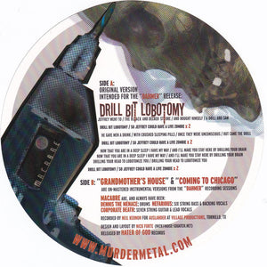 Drill Bit Lobotomy 7" Translucent Red Vinyl Used